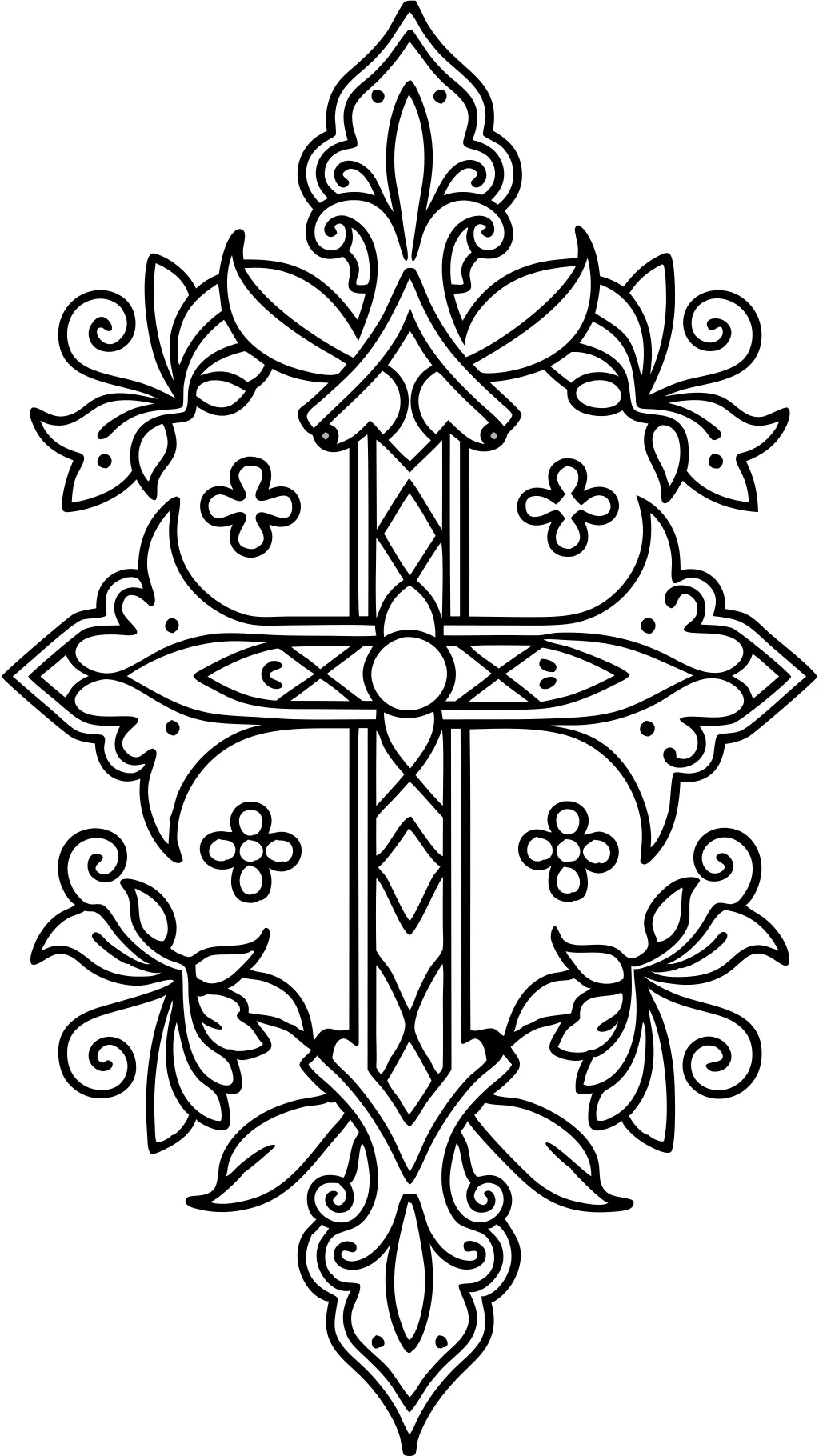 cross coloring page